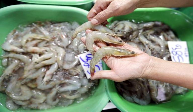 China detecta gambas con coronavirus