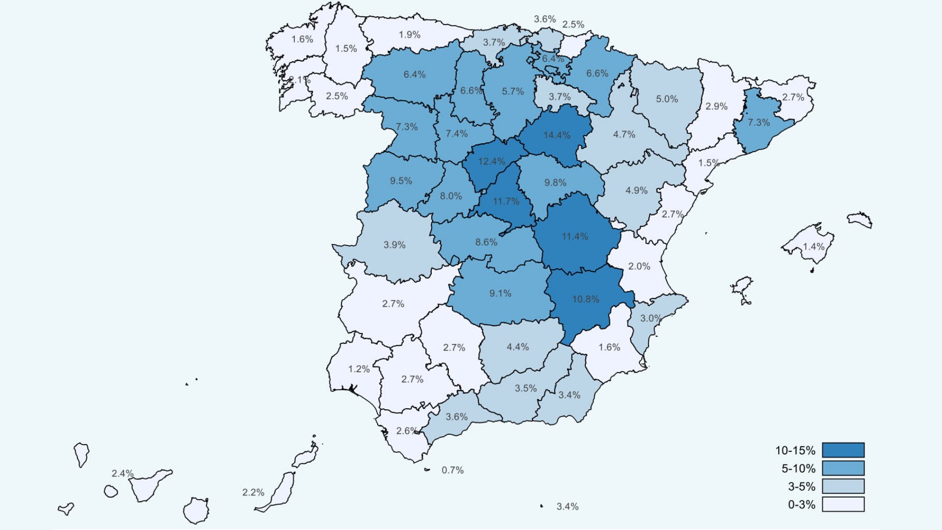 Mapa de eroprevlencia en Espa&ntilde;a