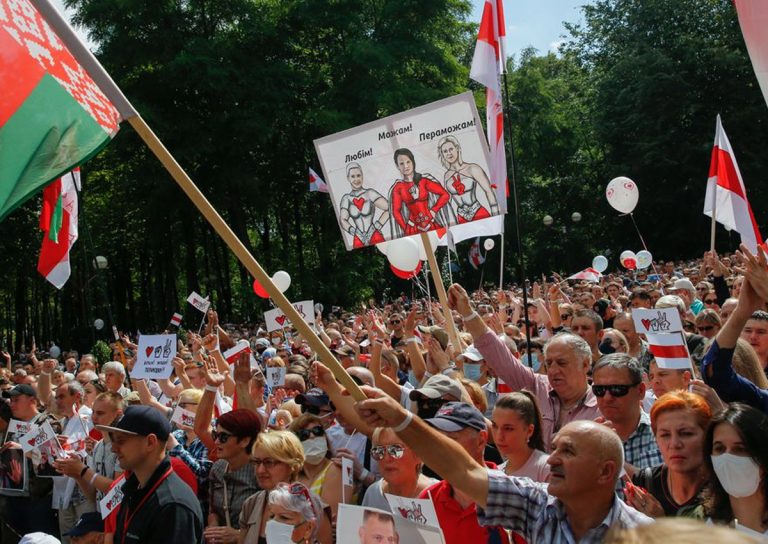 Protestas en Bielorrusia por el triunfo de Lukashenko en las elecciones