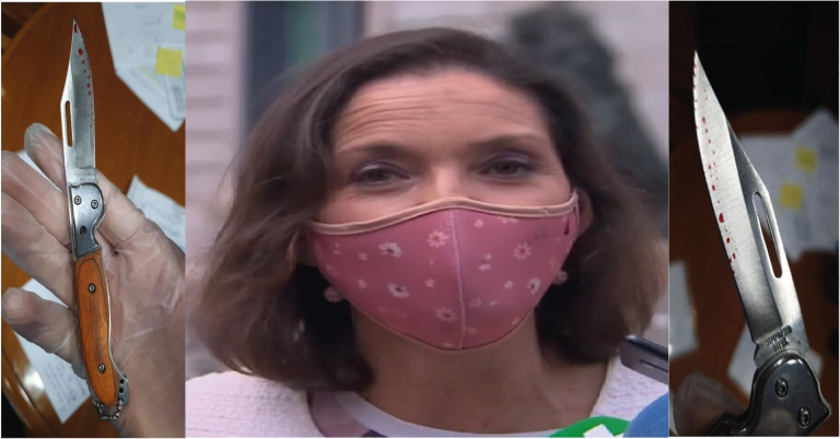 La Policía Nacional identificó al sospechoso de amenazar con un cuchillo ensangrentado a la ministra