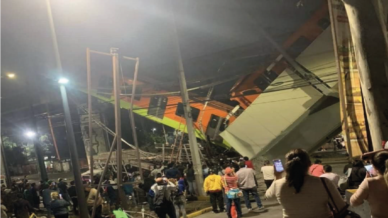 Metro de la Ciudad de México sufre un desplome