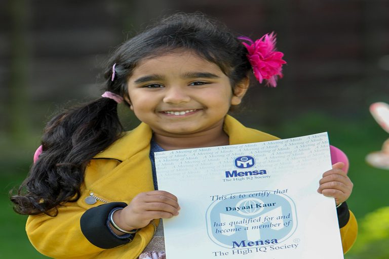 Niña genio de 3 años
