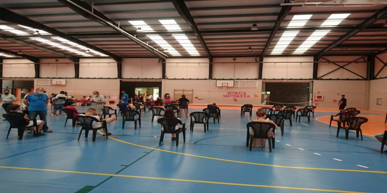 Gimnasio abierto para la vacunación en España