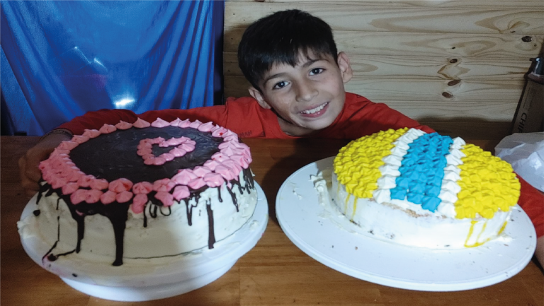 Niño pastelero Joaquín Nahuel
