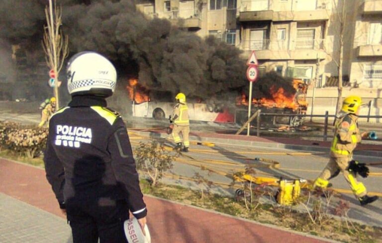 incendio autobús Blanes