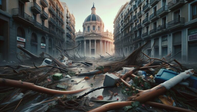 Immagine che mostra i danni causati dalla DANA a Valencia