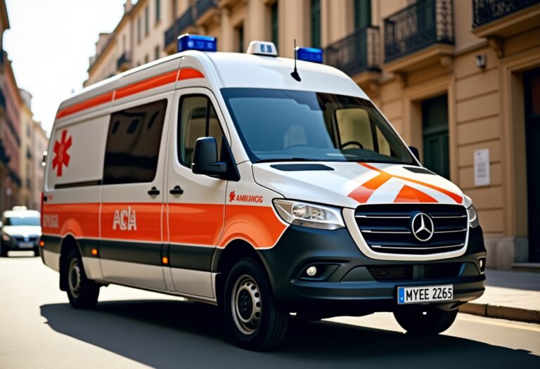 Immagine di ambulanza in contestazione legale in Catalunya
