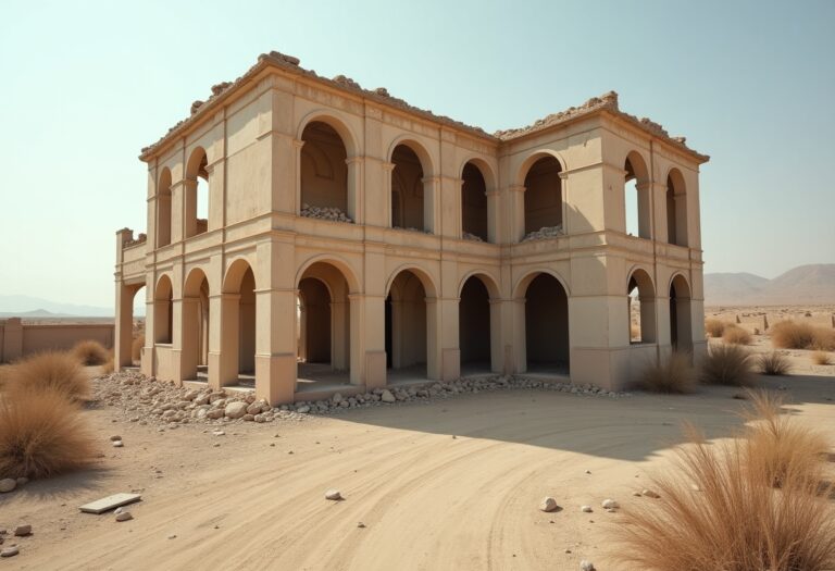 Immagine della mezquita distrutta a Umm al Hiran