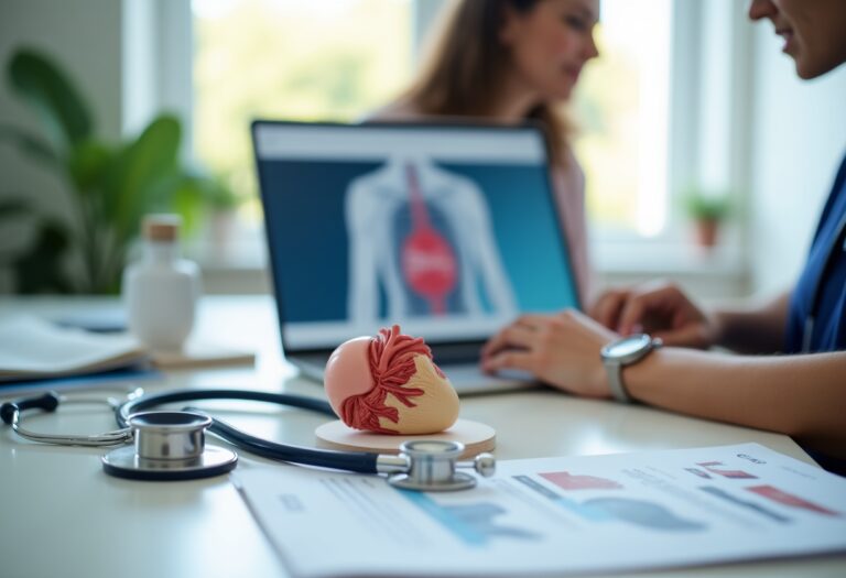 Mujer realizando autoexamen para detectar cáncer de mama