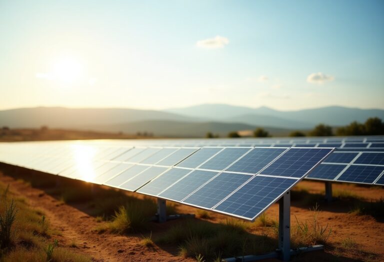 Pannelli solari che catturano energia in Spagna