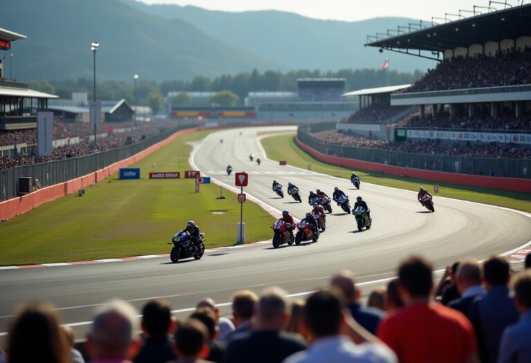 MotoGP GP di Catalunya con piloti in azione