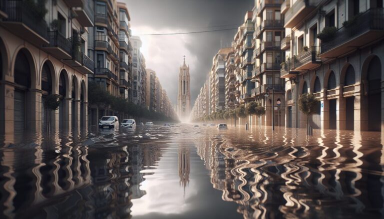 Immagine che mostra gli effetti del maltempo a Tarragona