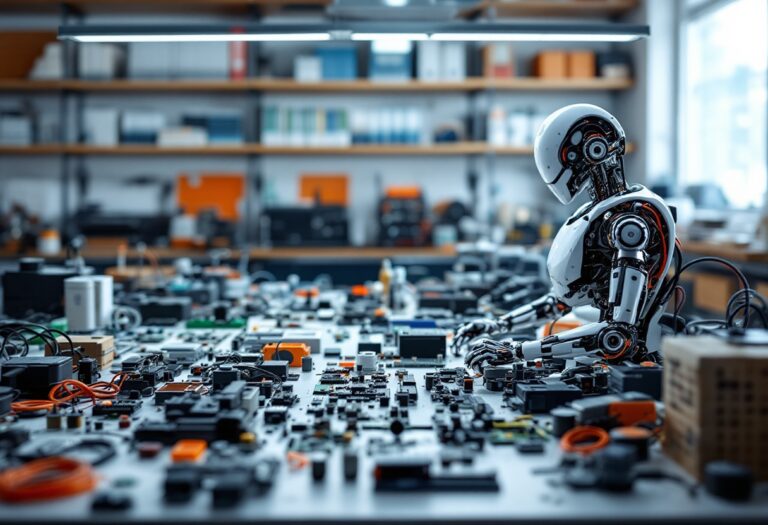 Robot innovativo che simboleggia la creatività