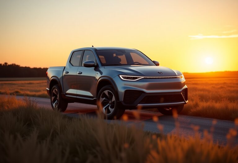 Pick-up futurista con enfoque en sostenibilidad e innovación