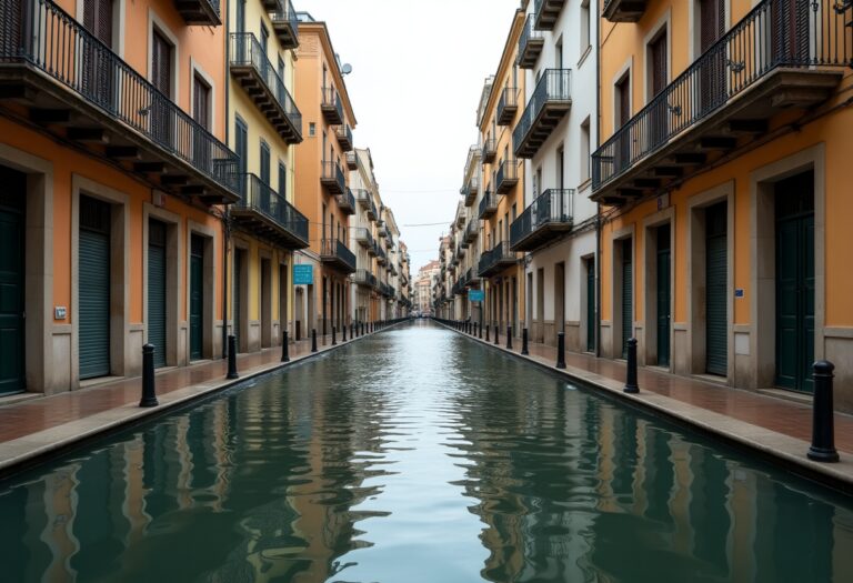 Edifici danneggiati dalle inondazioni a Málaga
