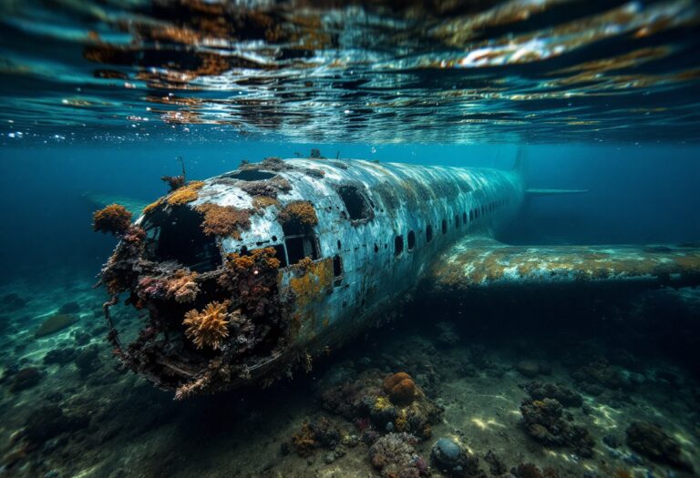 Immagine del Junkers 88 trovato nel mare di Sicilia