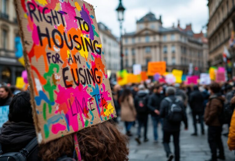 Manifestación en Barcelona per la vivienda digna