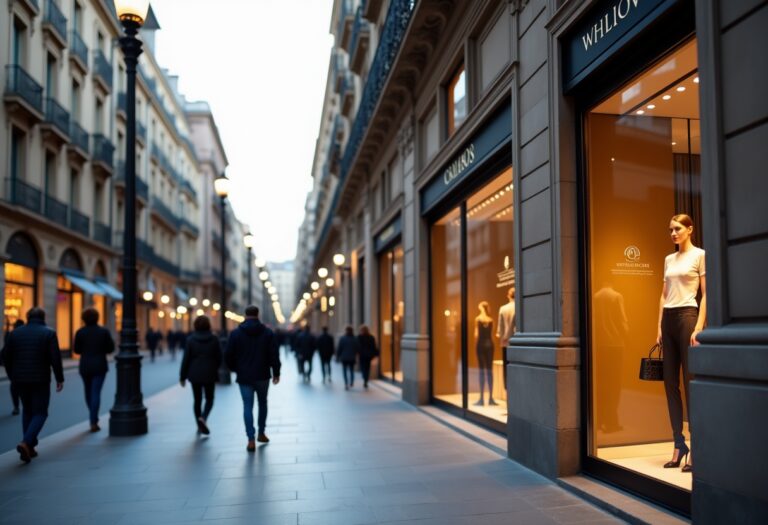Vista del Passeig de Gràcia, la via commerciale più costosa di Spagna