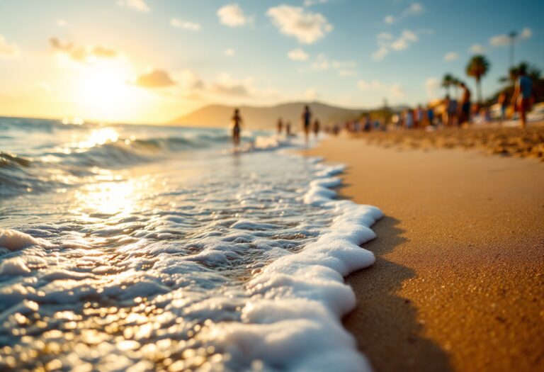 Immagine di una spiaggia a Benidorm con notizie di abuso