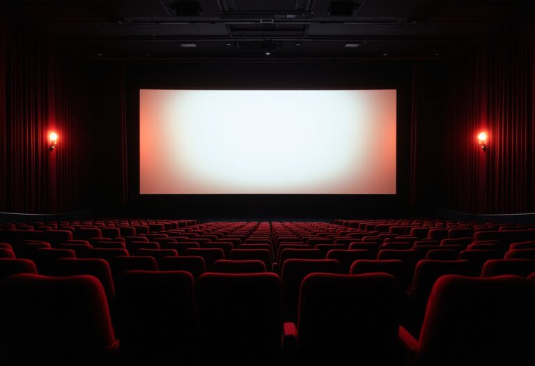 Espectadores desnudos disfrutando de una película en un cine
