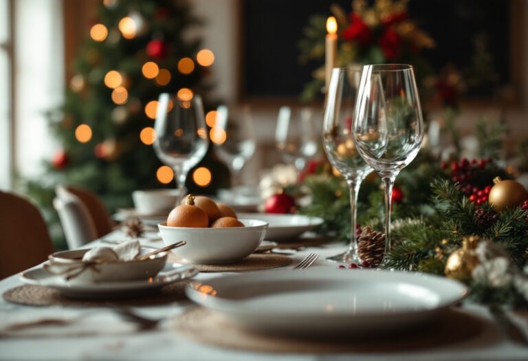 Variedad de platos navideños en una mesa festiva