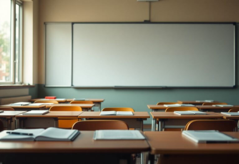 Estudiantes en aula de Cataluña discutiendo educación