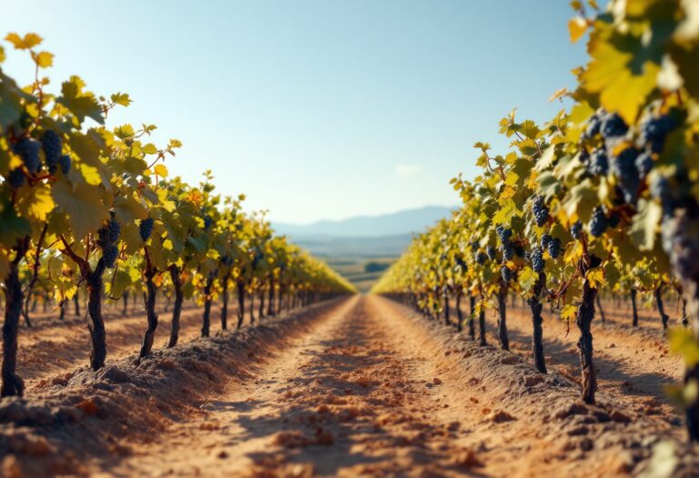 Viñedos afectados por sequía en España