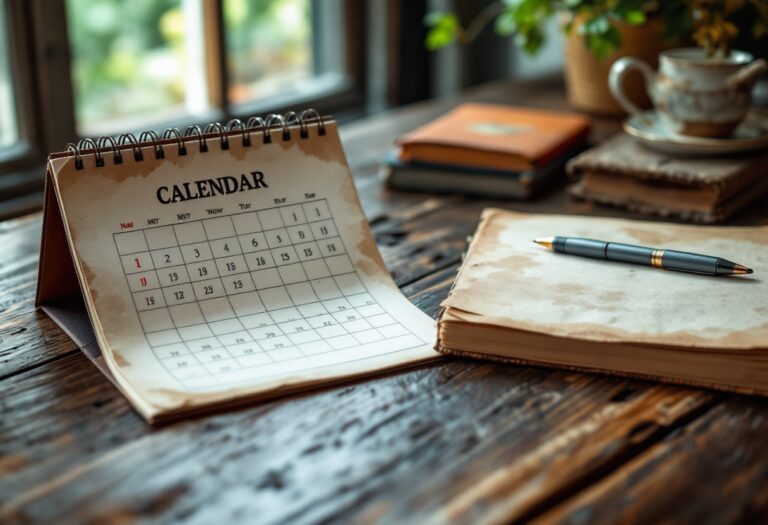 Reflexiones sobre el tiempo y la vida en el calendario