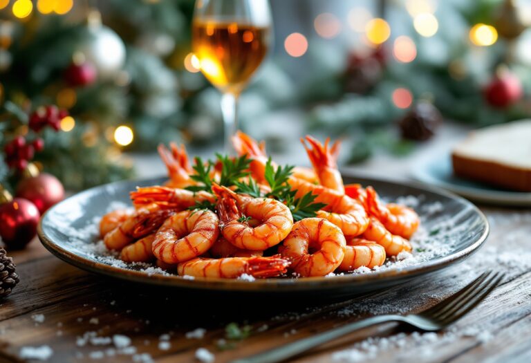 Gambas a la plancha doradas y jugosas per Navidad