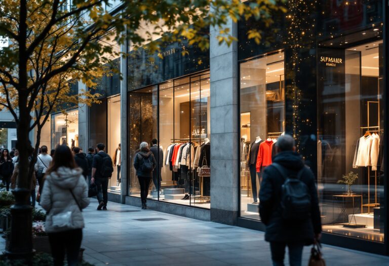 Logo de Inditex con gráfico de beneficios en aumento