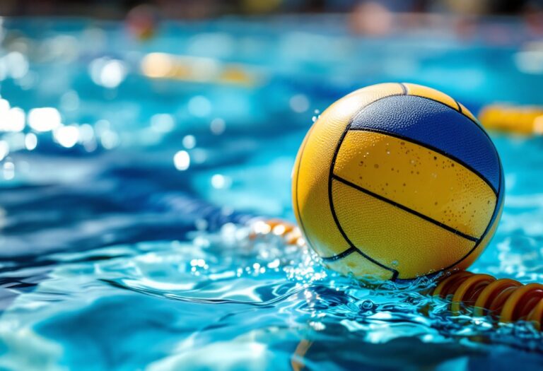 Laura Ester in azione durante una partita di waterpolo
