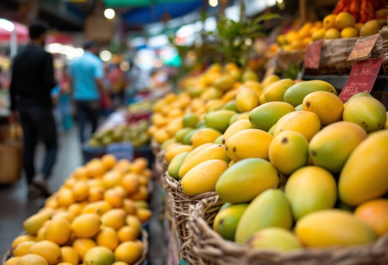 Logo di Mango con sfondo di moda contemporanea