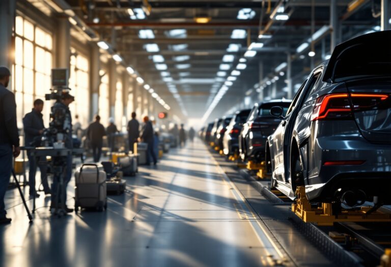 Lavoratori Volkswagen in protesta contro i tagli