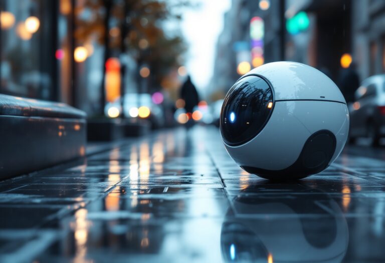 Robot esférico innovador presentato in Cina per la sicurezza