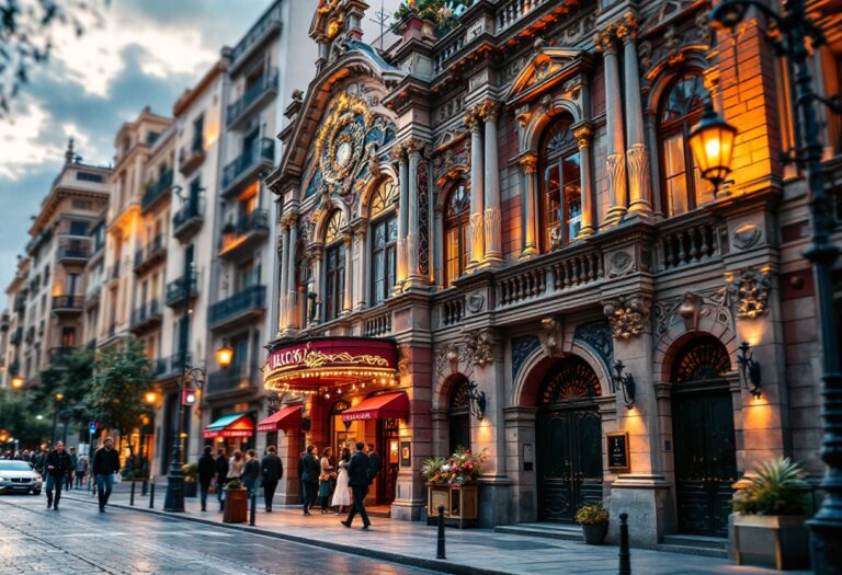 Scena di una produzione teatrale a Barcellona