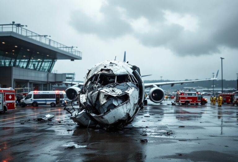 Immagine del tragico incidente aereo di Jeju Air