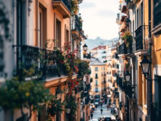 Grafico che mostra l'aumento dei prezzi hotel in Spagna