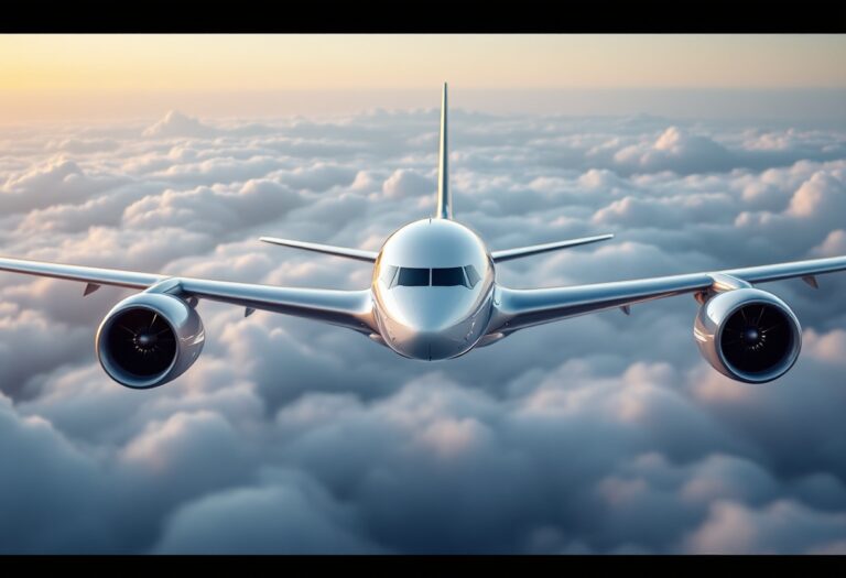 Imagen del avión C919 en vuelo