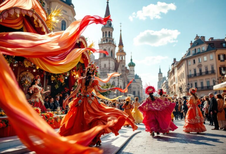 Immagine del Carnaval de Cádiz 2025 con costumi colorati