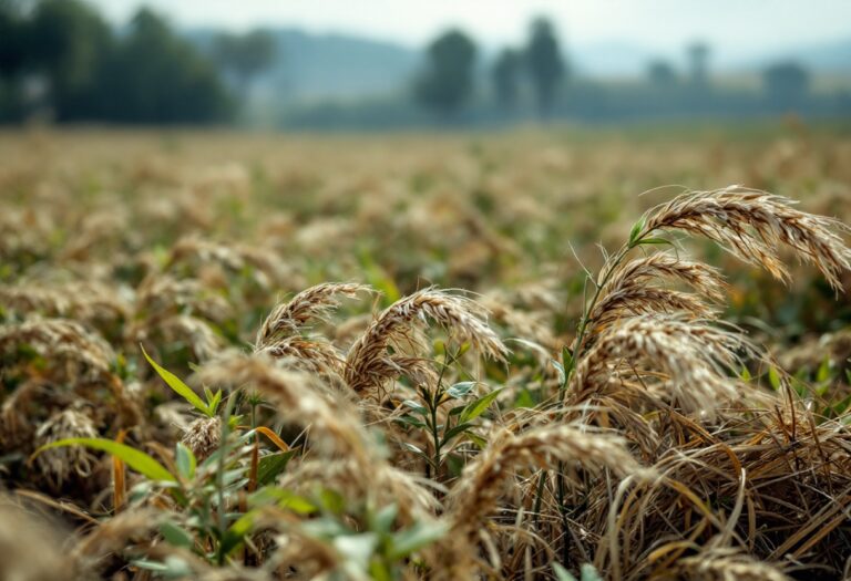 Campi agricoli danneggiati dalla dana in Valencia