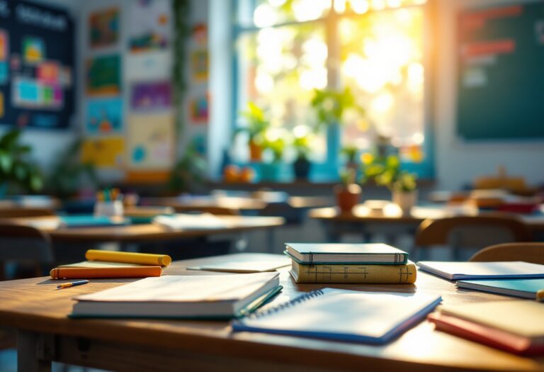 Niños aprendiendo y jugando con amor y educación
