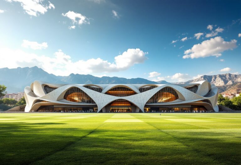Rendering del nuovo stadio del Girona FC in costruzione