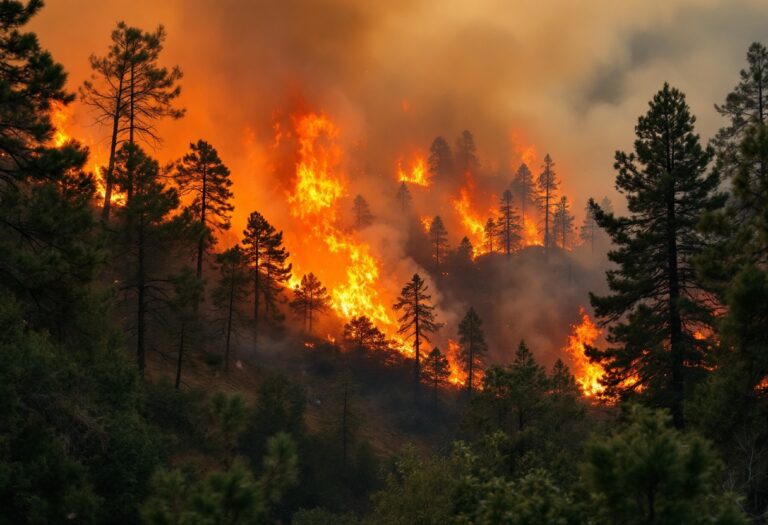 Incendio devastante a Pacific Palisades con fumi neri