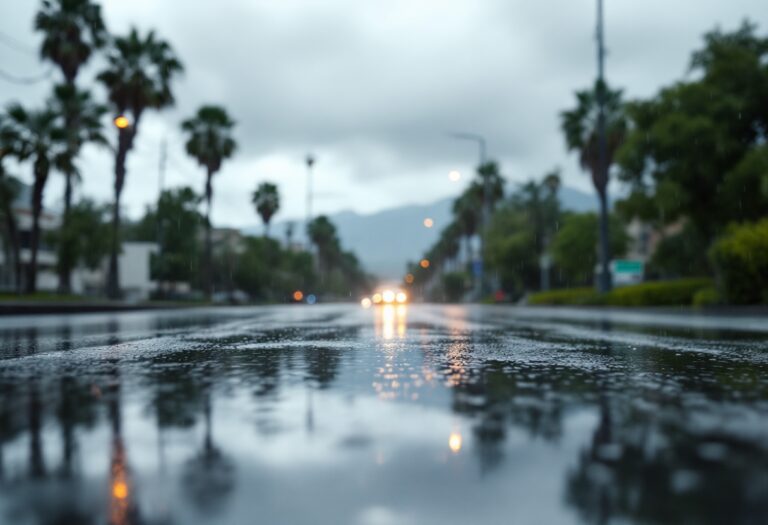 Fuertes lluvias en el condado de Los Ángeles
