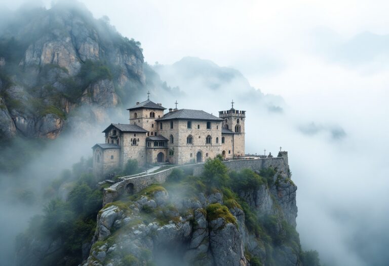 Vista storica di Montserrat durante la Guerra Civile