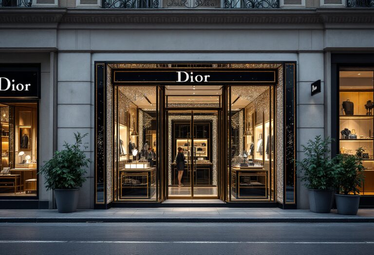 Robo innovativo esposto nella boutique Dior a Madrid