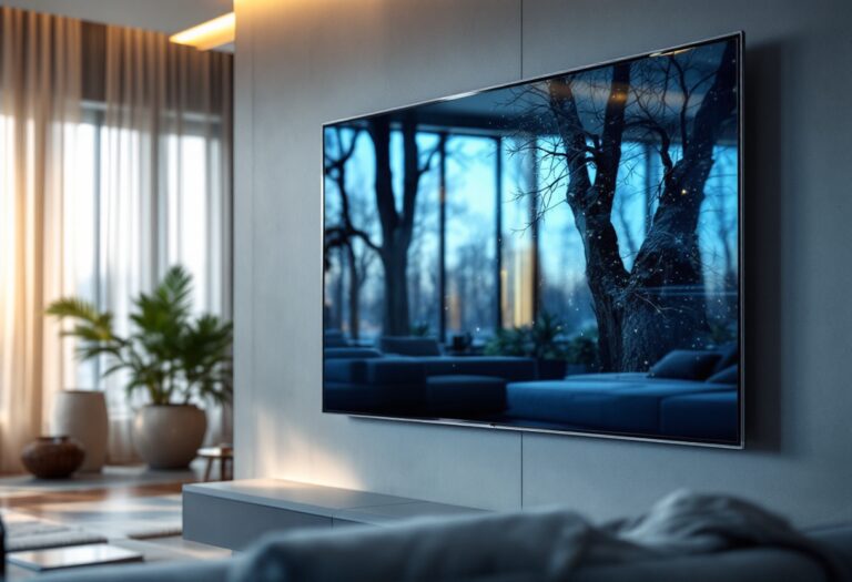 Immagine di una Smart TV moderna con tecnologia avanzata