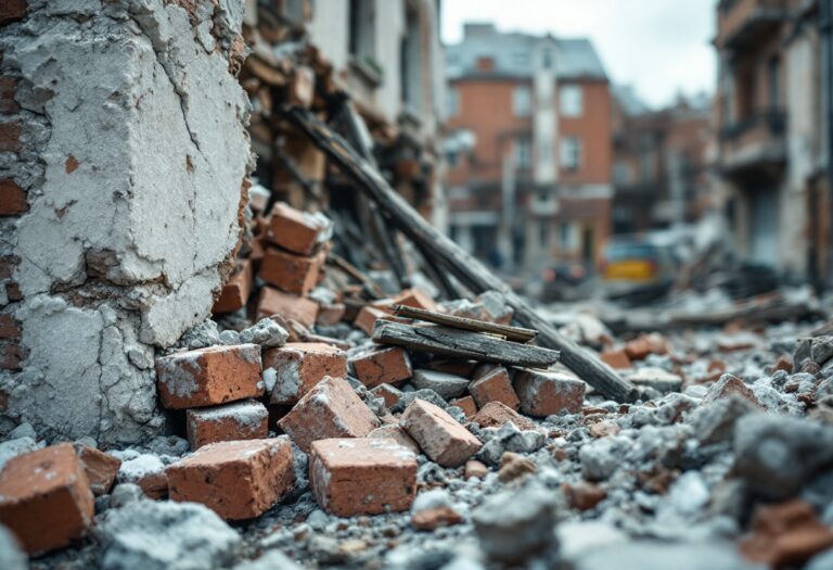 Crollo di un edificio a Benetússer con soccorritori