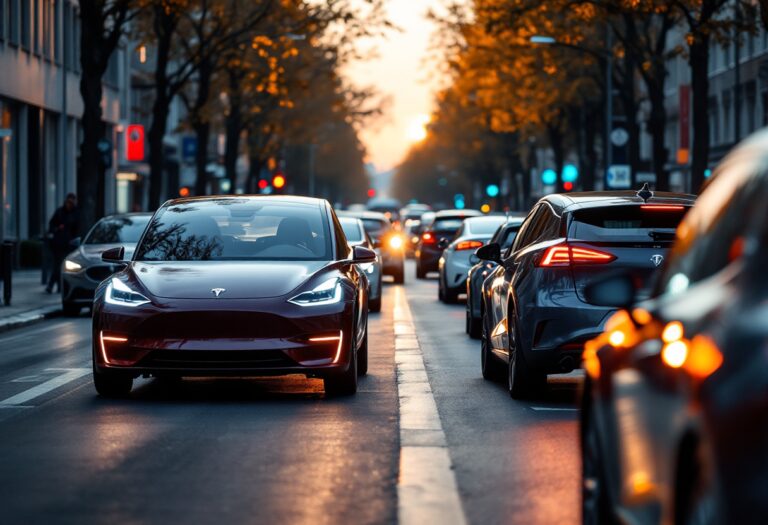 Grafico che mostra la diminuzione delle vendite di auto elettriche in Germania nel 2024