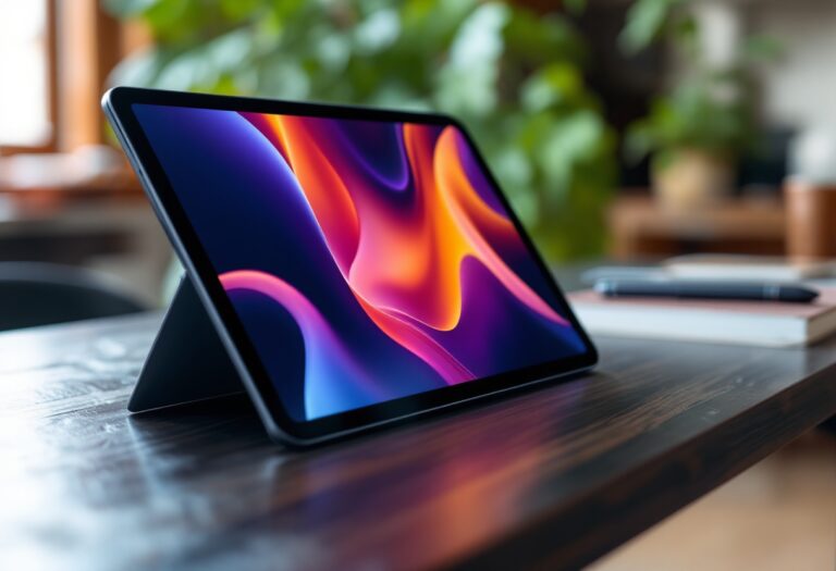 Xiaomi Redmi Pad Pro in uso con sfondo moderno